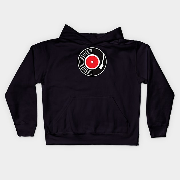 Retro Record Kids Hoodie by jepegdesign